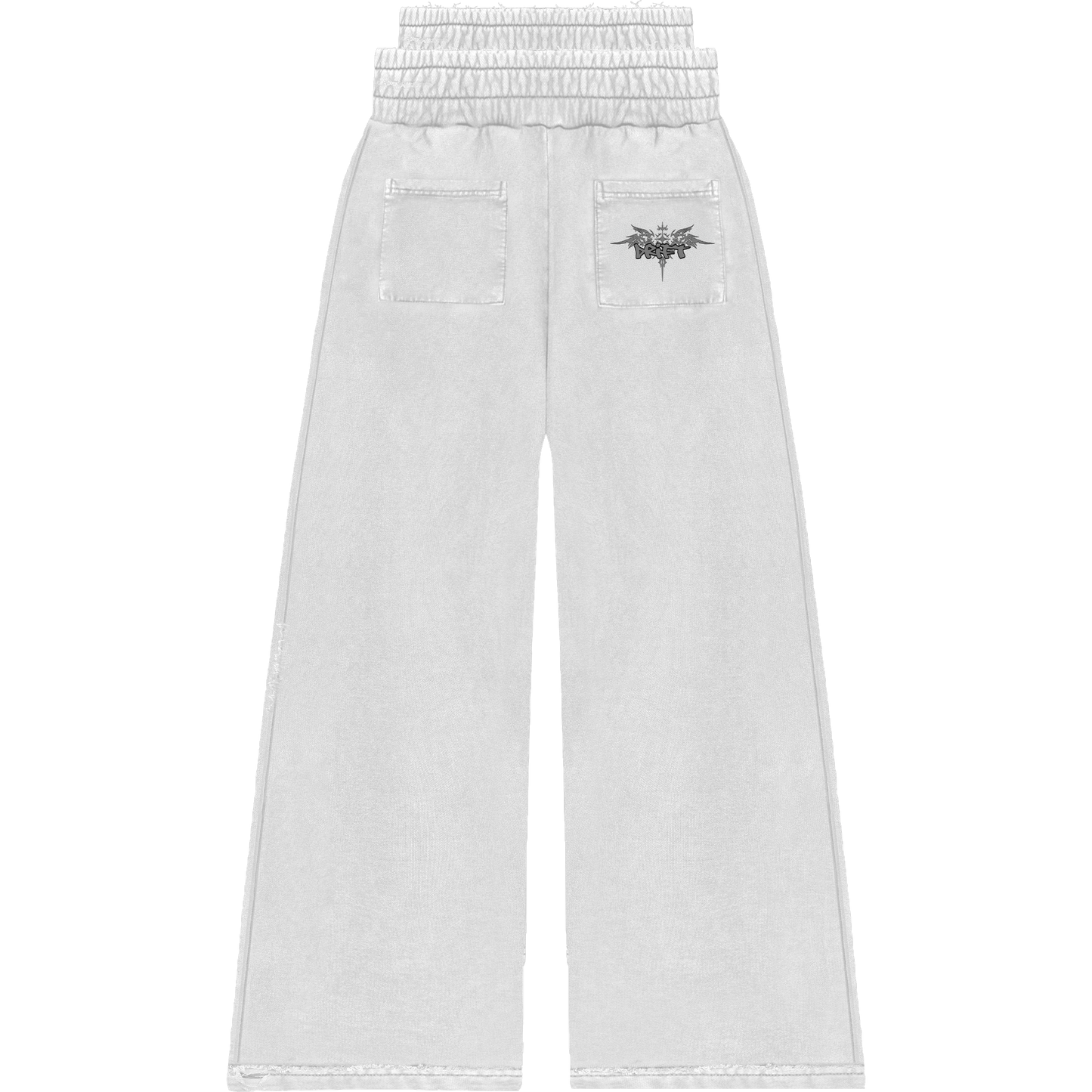 Double waisted Sweats in white