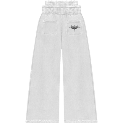 Double waisted Sweats in white